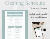 Cleaning Schedule | House Cleaning | Cleaning Checklist | Cleaning Printable | Cleaning Planner | House Cleaning List | Weekly Cleaning |