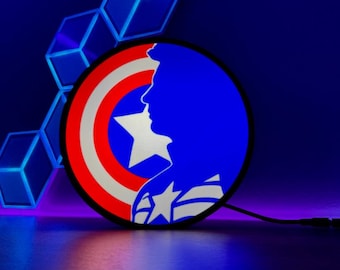 Fan Art Inspired 3D Printed Captain America Lightbox