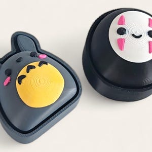 Fan Art Studio Ghibli 3D Printed Character Fidget Keychain Clicker Pack 2 Mixed Pack