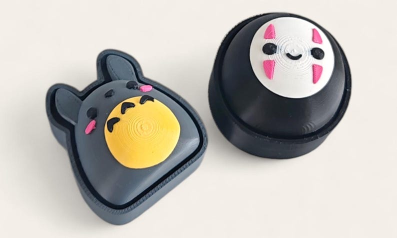 Fan Art Studio Ghibli 3D Printed Character Fidget Keychain Clicker Pack 2 Mixed Pack