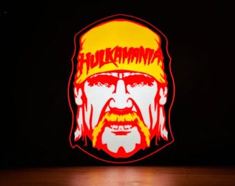 Fan Art Inspired 3D Printed Hogan Wrestling Lightbox