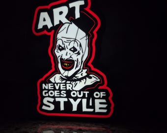 Fan Art Inspired 3D Printed Art Clown Lightbox