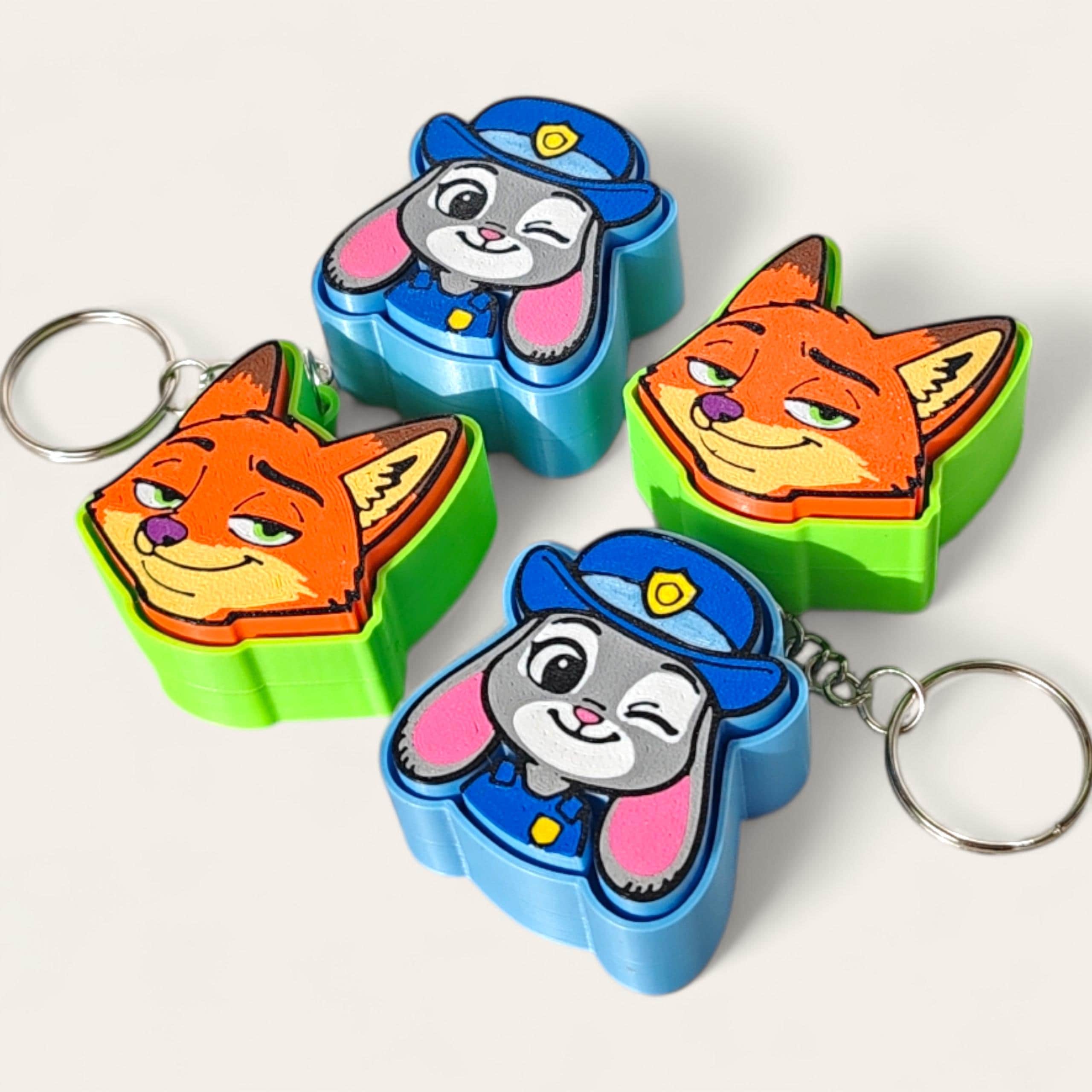 Zootopia 3D Printed Clicker Pack | Judy Hopps Nick Wilde | Fidget