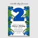 Editable Invitation for 2nd Birthday Numbered Invitation Editable ...
