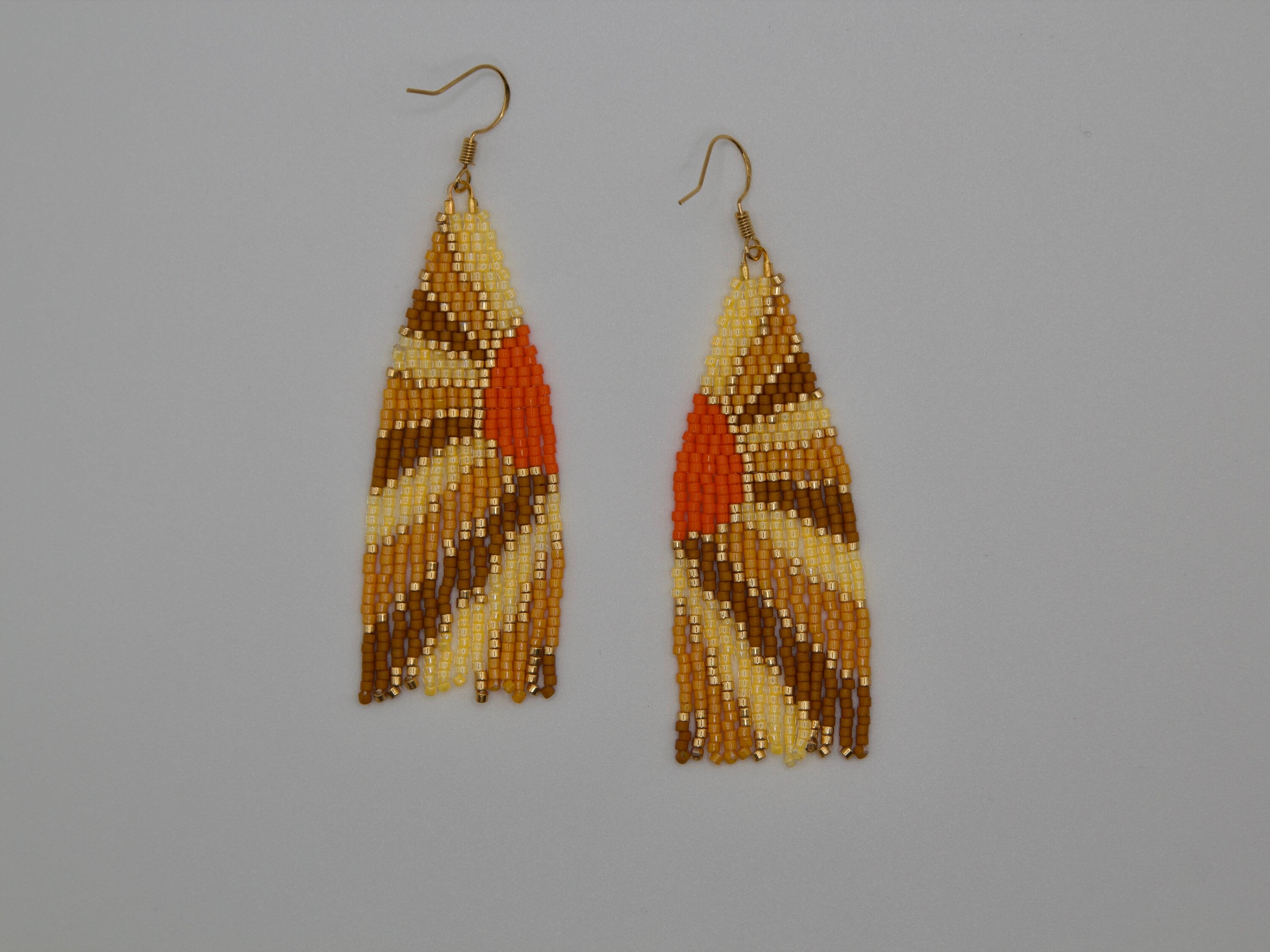 Handmade Miyuki Seed Bead Fringe Earrings, Boho Tassel Dangle - Etsy
