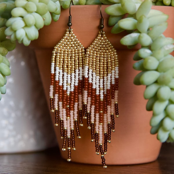 Long Beaded Earrings Etsy Australia