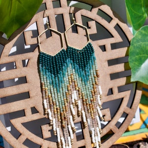 Bohemian Beaded Drop Earrings For Women - Handmade Dangle Earrings, Gift For Mom, Sister, Friends