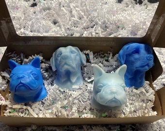 Wax smelt | Frenchie Wax smelt | Blauwe was smelt | Hond Lover Cadeau | Hondengezichtswas smelt | Soja mix wax smelt | Cadeau-ideeën