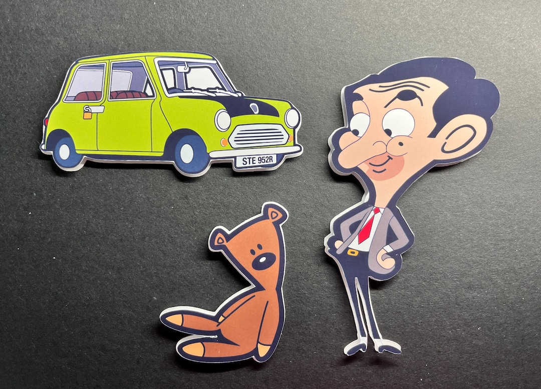 Mr Bean Cake Toppers Luxury Double Layered - Etsy UK