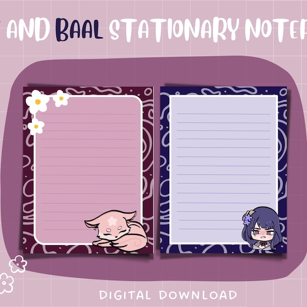 Printable Anime Stationary - Etsy