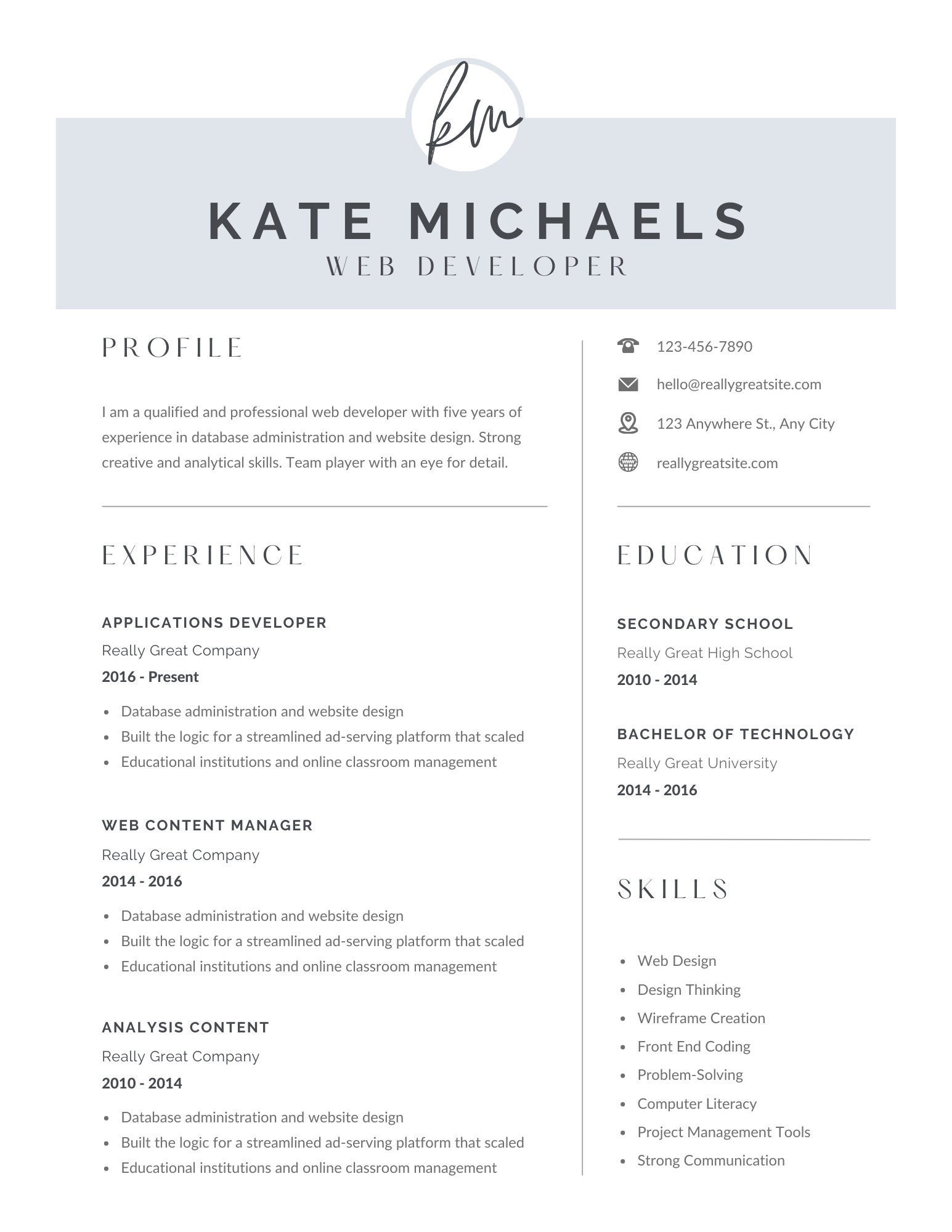 Resume Signature Resume Printable Template Job Form Canva PDF List ...