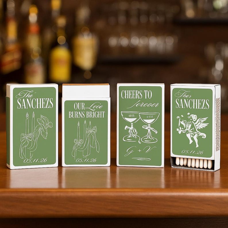 Customizable Matchbox Editable Wedding Favor Matchbox Template, Customizable Canva Design ...