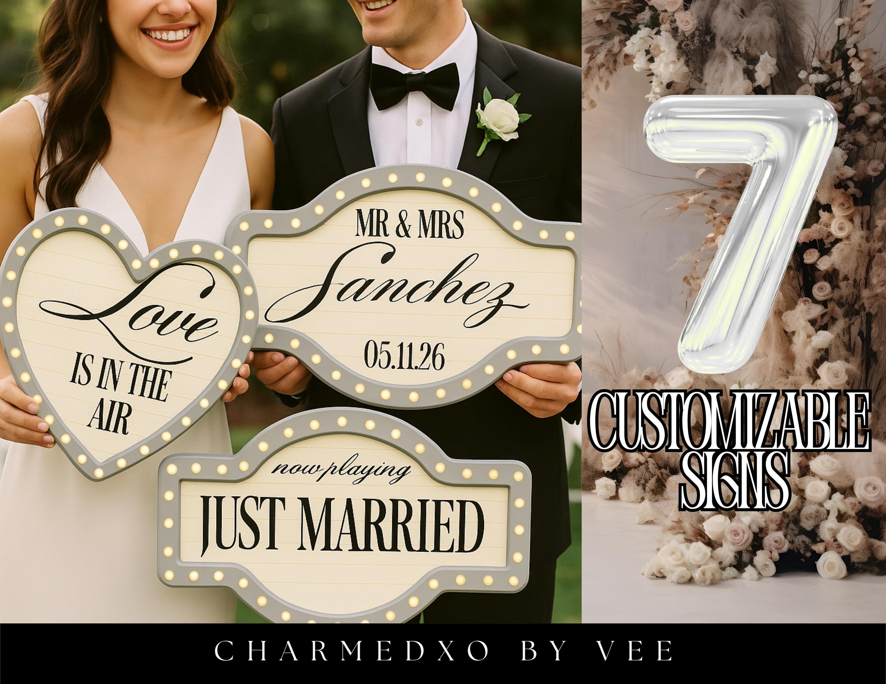 Marquee Sign Examples Editable Wedding Entrance Marquee Sign: Bottle Service Template (canva ...