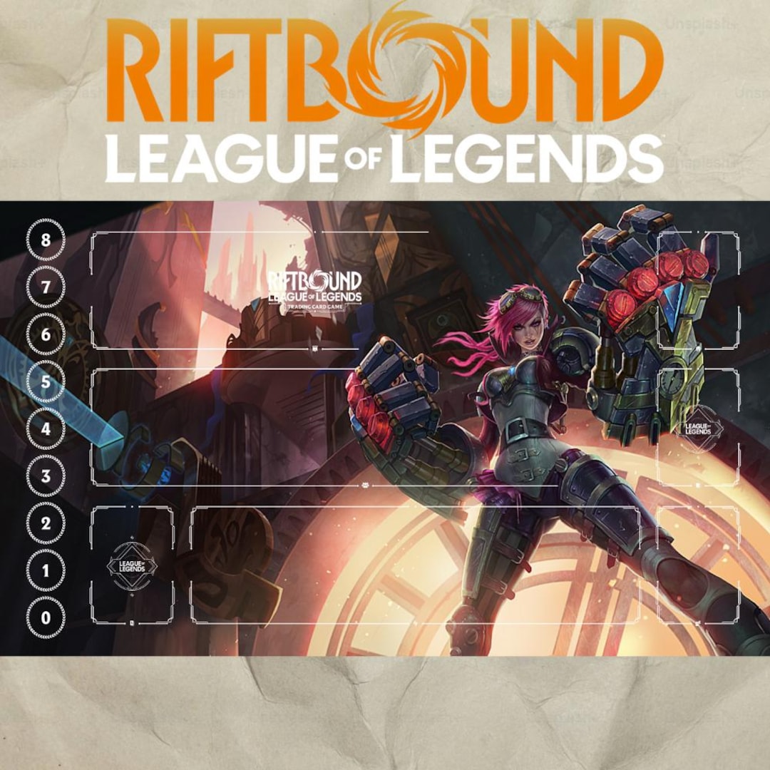 Riftbound Vi Playmat: League of Legends Trading Card Game (24