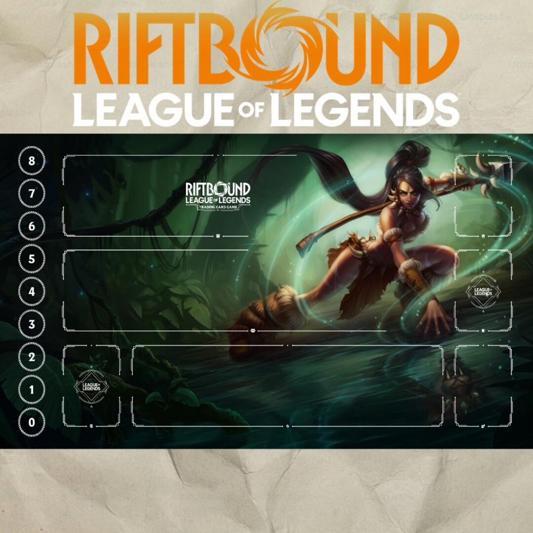 Riftbound Nidalee Playmat: League of Legends Trading Card Game (24