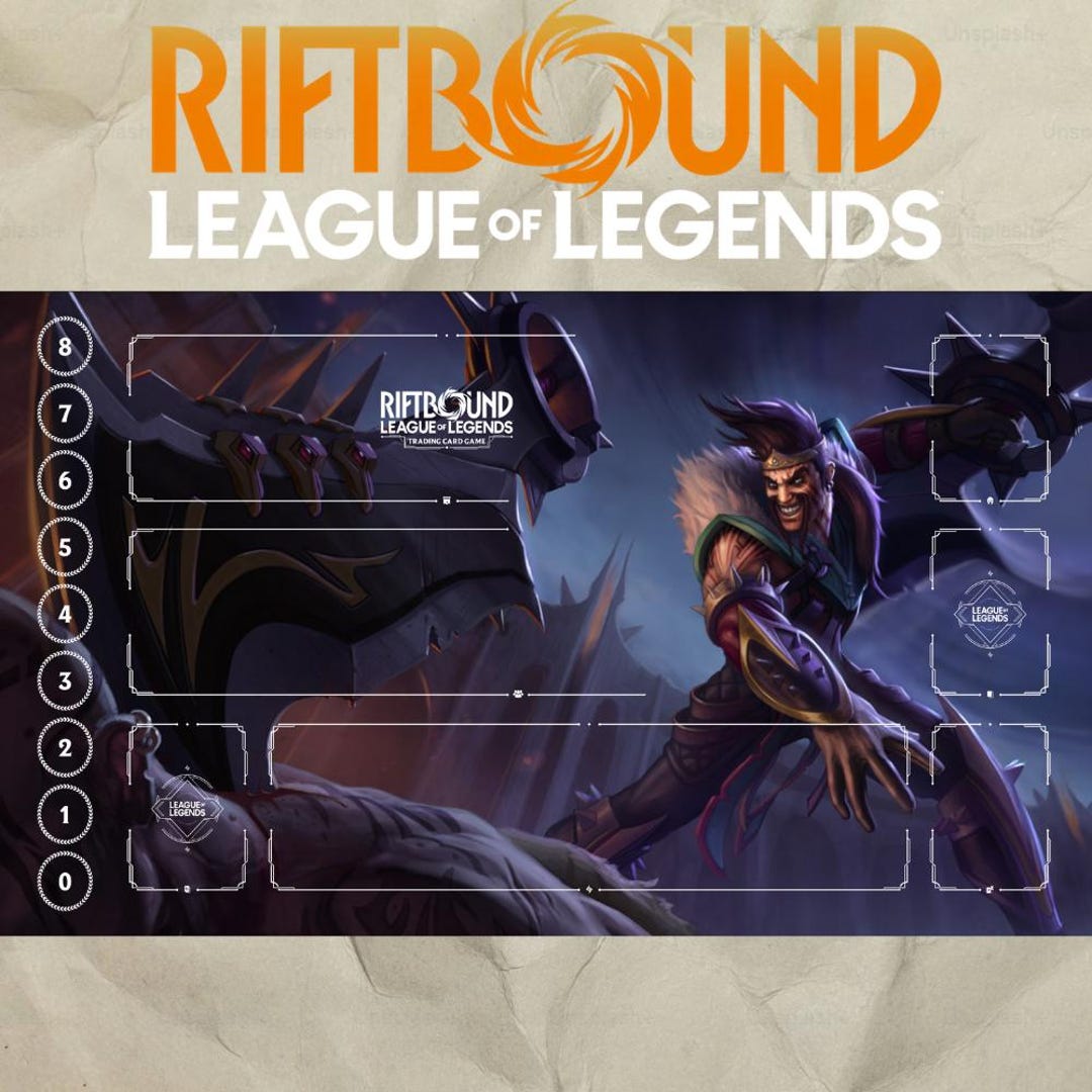 Riftbound Draven Playmat: League of Legends Trading Card Game (24