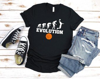 Basketball Evolution T-Shirt | Basketball T-Shirt | Basketball Fanatic T-Shirt | Basketball Lover T-Shirt | Evolution T-Shirt | XS - 4XL |