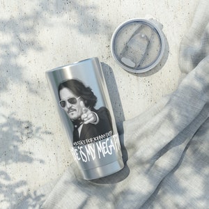 Vagabond 20oz Tumbler, Justice for Johnny Depp, Water bottle, Water Tumbler, Mega pint