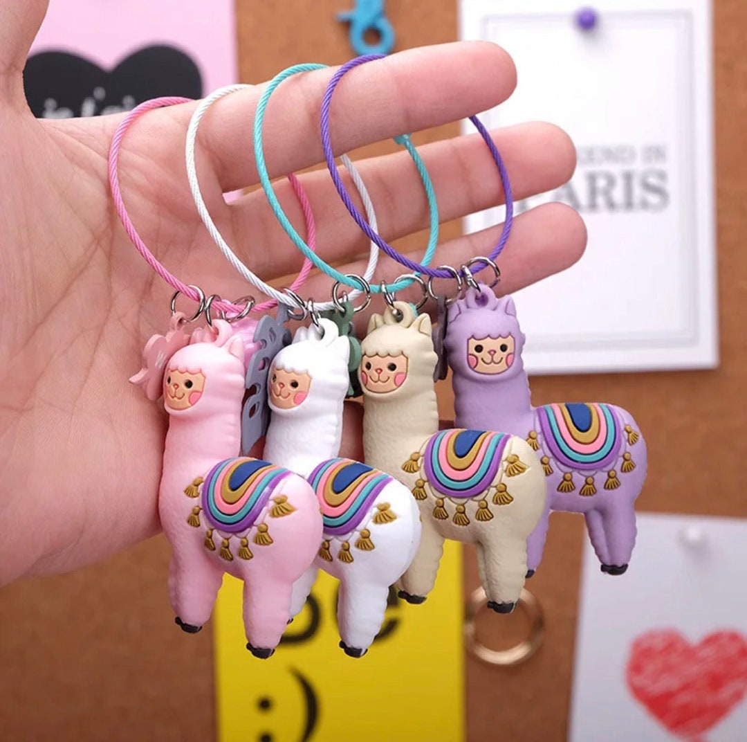 Keychain, Llama, 3D Keyrings, Pendant, Handmade Keychain, Key Holder