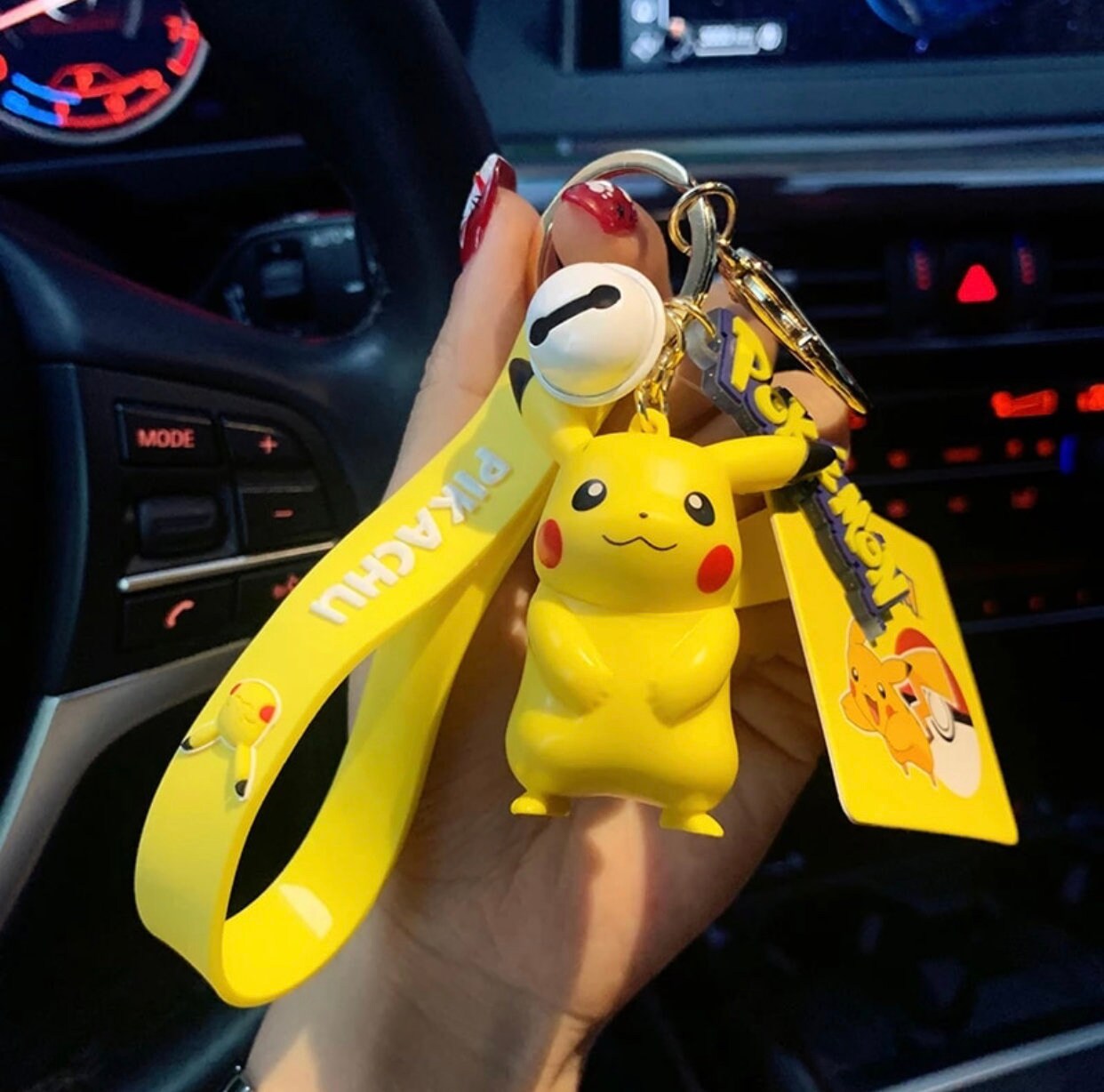 Original Pokemon Keychain / Car Keychain /  Pikachu/Charmander/Bulbasaur/Squirtle/Spyduck/Jigglypuff