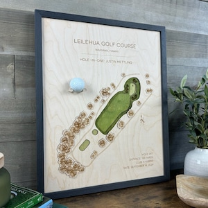 Trou d'un coup personnalisé | Un seul trou de golf | Cadeau de golf personnalisé | Décorations et cadeaux de golf