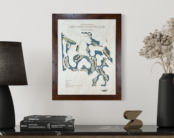 Mother's Day Gift | Custom Golf Course Map | Golf Gift Idea | Personalized Gift for Her