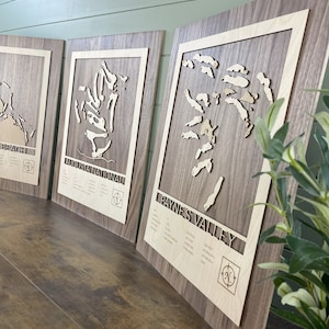 Golf Course Map - Layered Wood Custom Design - ANY COURSE! | Golf Gifts for Men | Golf Gifts | Golf Art | Golf Decor | Golf Course Prints