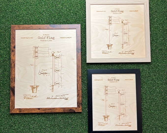 Golf Flag Patent, Golf Wall Art, Golf Gift