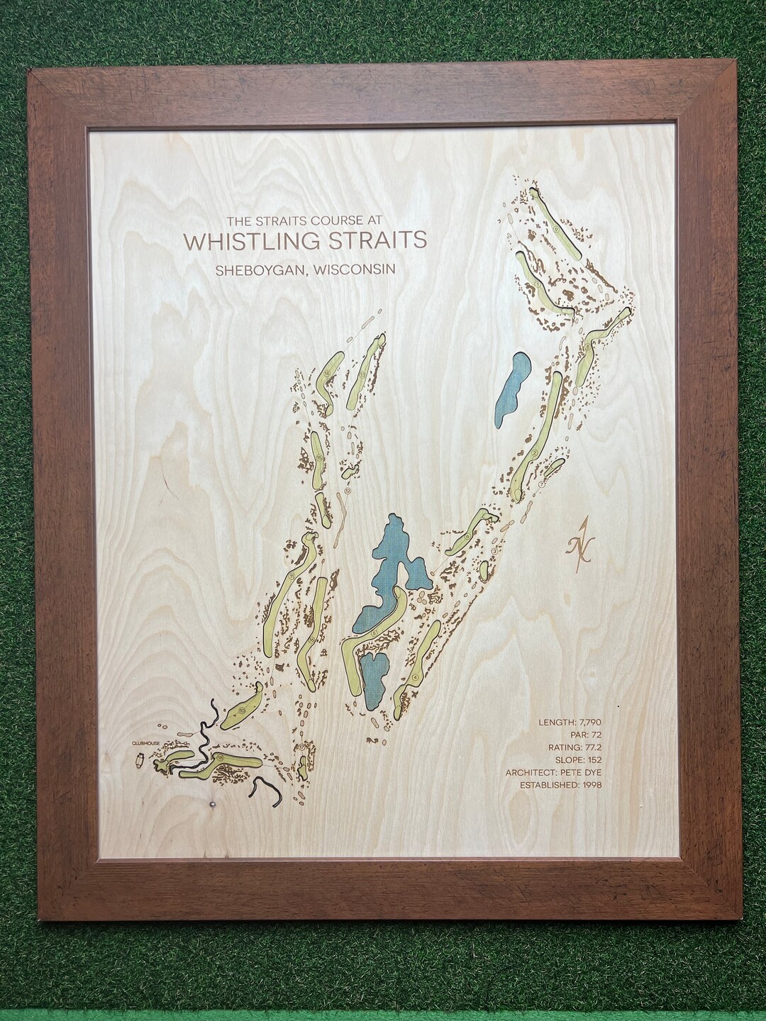 Whistling Straits the Straits Course Golf Map Golf Gift Etsy