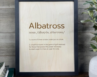 Handmade Albatross Golf Definition Art: Golfer Gift