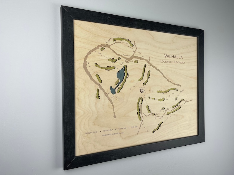 Valhalla Golf Club Golf Course Map Golf Gift Etsy