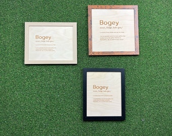 Bogey Defined | Golf Art | Golf Words | Golf Wall Art | Golf Gift | Gallery Wall Art