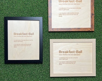 Breakfast-Ball Defined | Golf Art | Golf Words | Golf Wall Art | Golf Gift | Gallery Wall Art