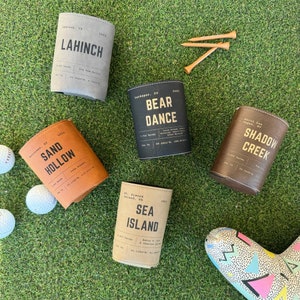 Custom Leatherette Magnetic Can Cooler: Personalized Golf Gift