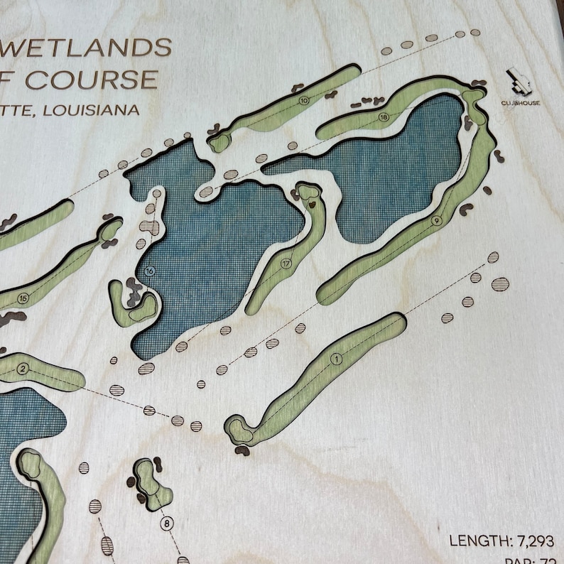 Custom Golf Course Map Any Course in the World Golf Art Golf Gifts for Him Golf Gifts for Her image 2