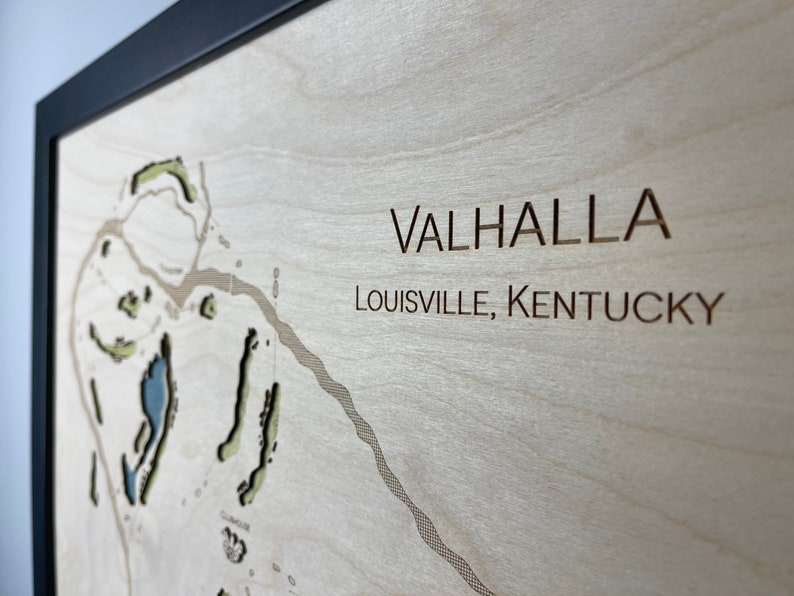 Valhalla Golf Club Golf Course Map Golf Gift Etsy