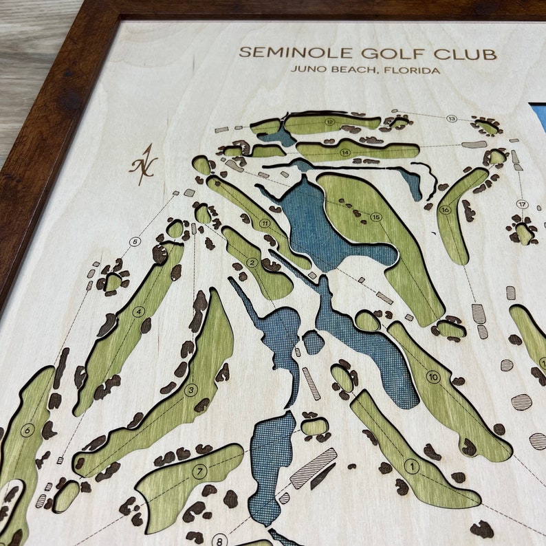 Custom golf course map, golf gift, course map, golf course, golf art, wall art, gallery wall art