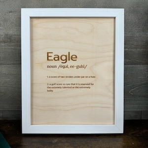 Eagle Defined | Golf Art | Golf Words | Golf Wall Art | Golf Gift | Gallery Wall Art
