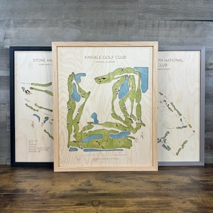 3 Pack Golf Course Maps Bundle | Golf Décor and Gifts
