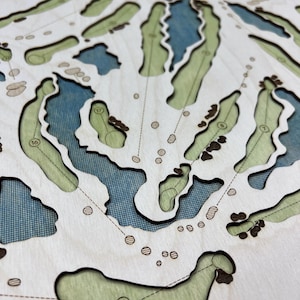 Plan minimaliste du parcours de golf | n'importe quel parcours dans le monde | Art minimaliste | Cadeaux de golf pour lui | Cadeaux golf pour elle