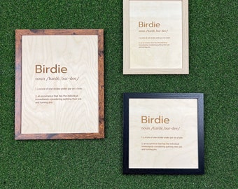 Birdie Defined | Golf Art | Golf Words | Golf Wall Art | Golf Gift | Gallery Wall Art