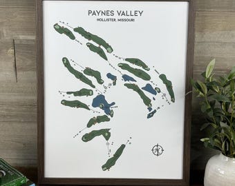 Custom Golf Course Print, Any Course in the World, Framed Golf Art