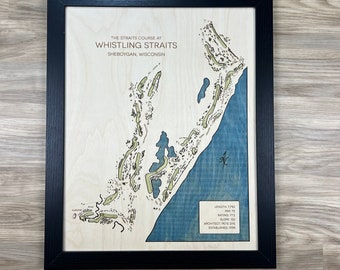 Whistling Straits The Straits Course Golf Map | Golf Gift