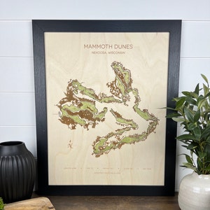 golf course map, golf course wall art, golf gift for him, golf gift for her, golf map