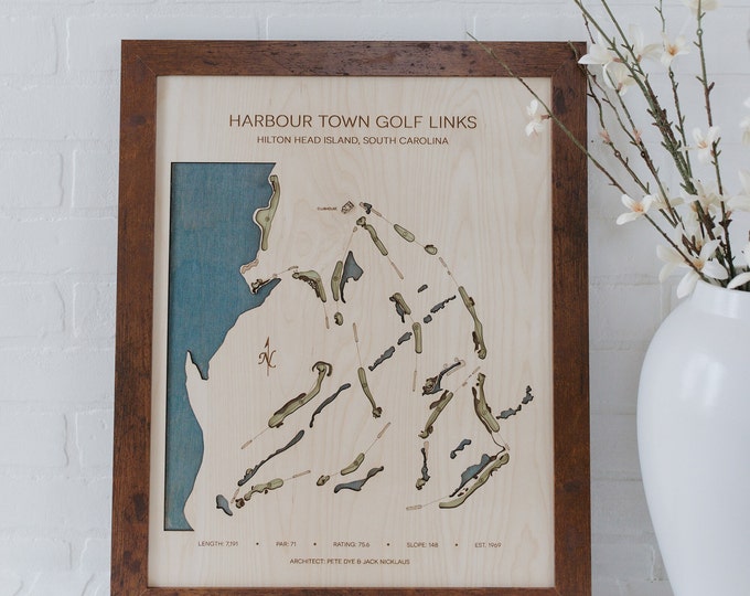 Personalized Golf Course Map | Any Course in the World | Golf Art | Golf Gifts for Men | Golf Gifts for Women