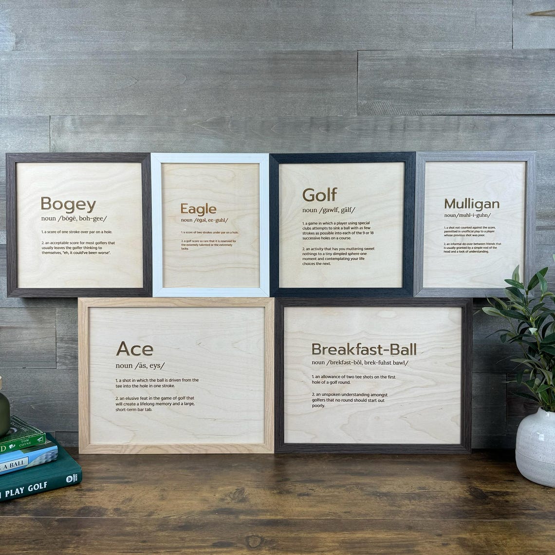 Bogey Definition Golf Art | Framed Golf Words Wall Decor - Etsy