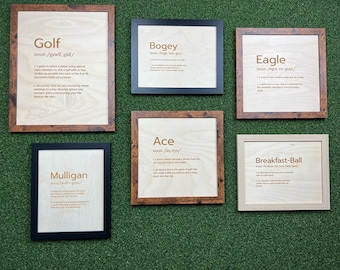 Set of 3 Golf Art | Golf Words | Golf Wall Art | Golf Gift | Gallery Wall Art