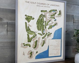 Custom Golf Map | 3D Multi Layered | Any Course in the world!