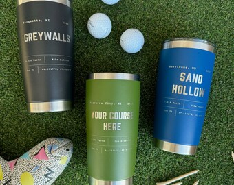 Benutzerdefinierte Golf Tumbler | Benutzerdefiniertes Golf-Zubehör | Personalisiertes Golf Geschenk | Individueller Trinkbecher | Kundenspezifisches Golf-Geschenk