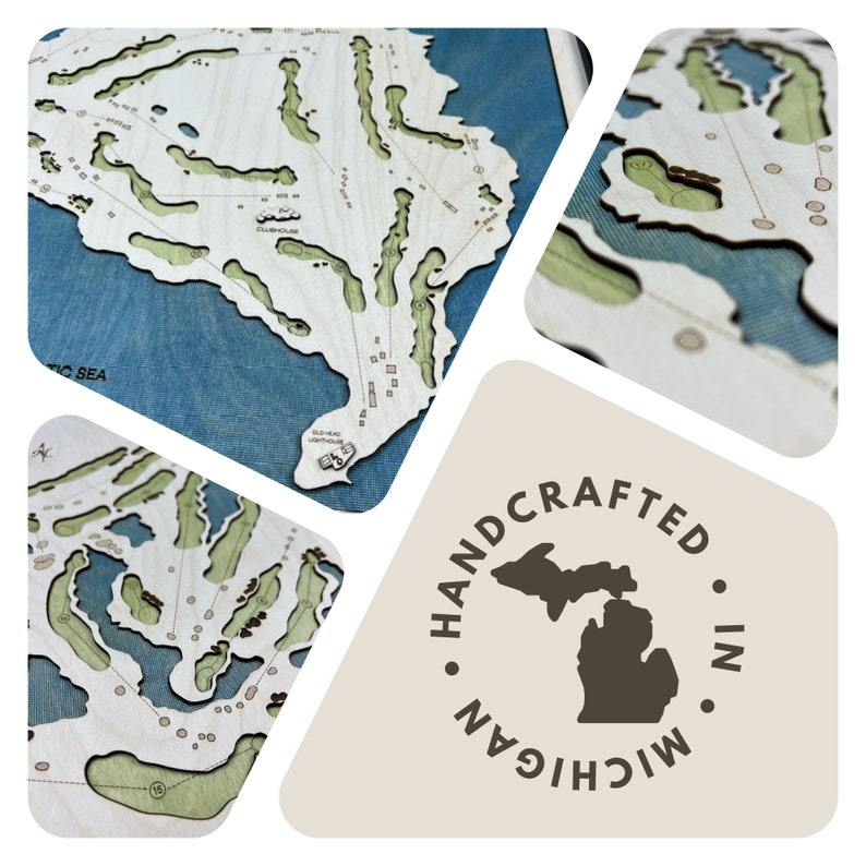 Custom Golf Course Map Any Course in the World Golf Art Golf Gifts for Him Golf Gifts for Her image 9